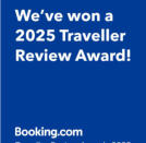 We've won a 2025 Traveller Review Award from Booking.com!